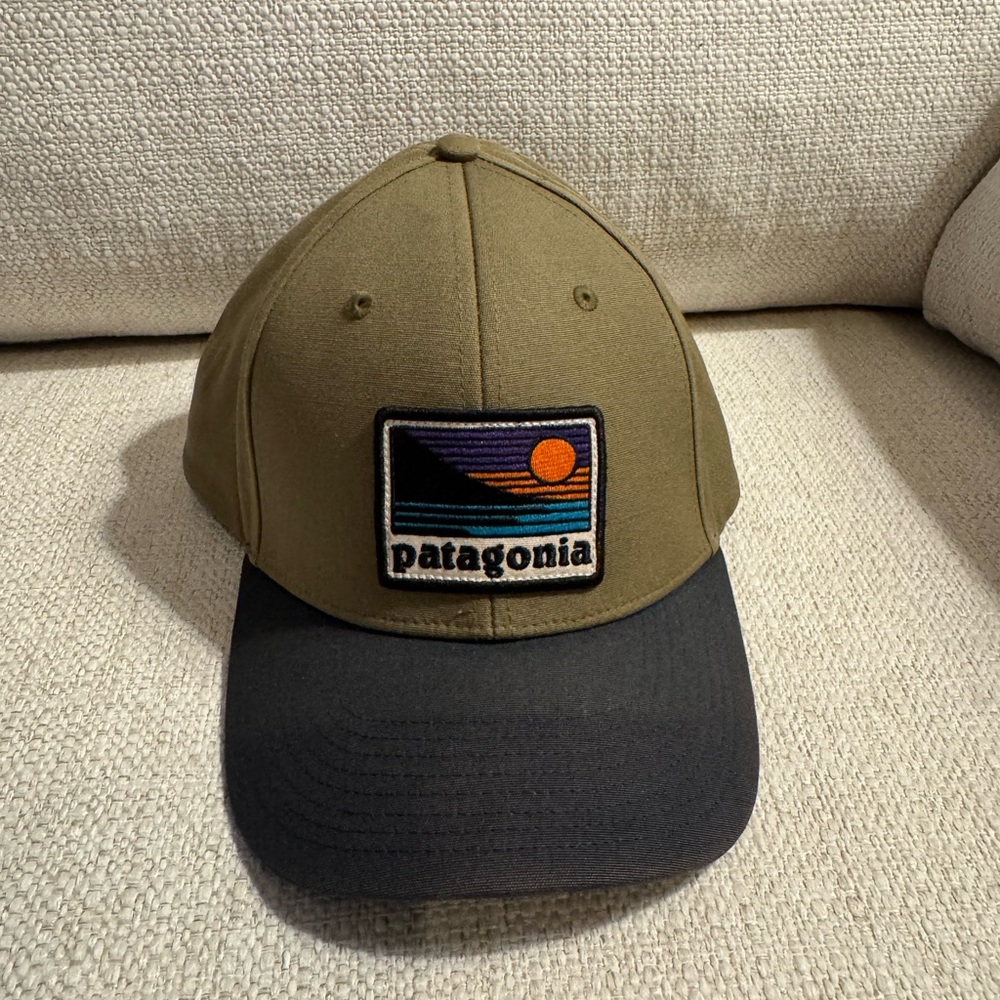 Patagonia Brown/Khaki and Charcoal Hat with Logo Patch